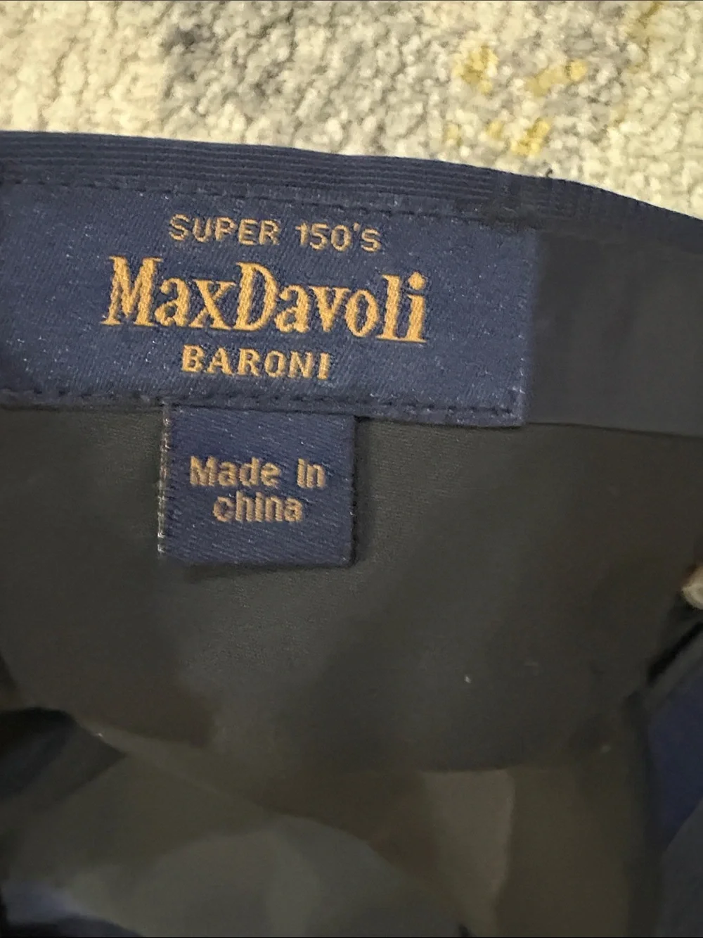 MaxDavoli 2 Piece Suit Navy Blue/Plaid